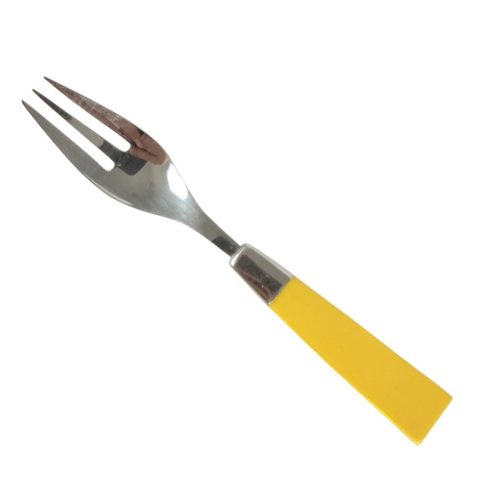Vintage 1970s MCM Supreme Towle Yellow Spectro Flatware Salad Fork